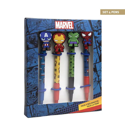 Confezione da 4 penne MARVEL